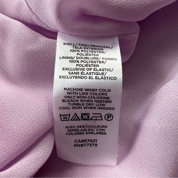 Ann Taylor Purple Smocked Yoke Ruffle Blouse - Picture 7 of 7